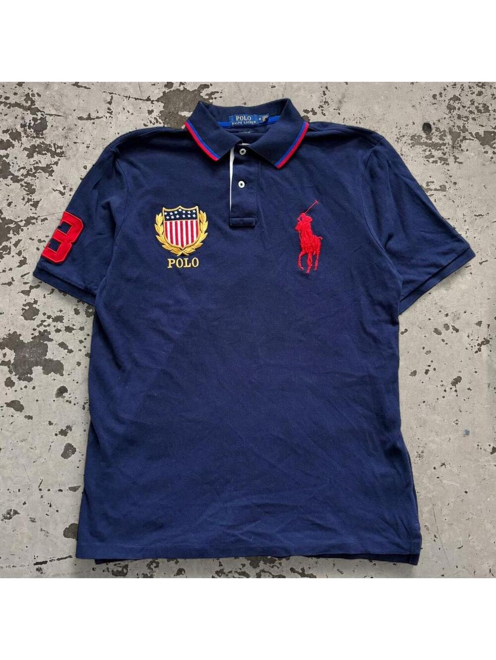 Mens Y2K Big Pony Polo Ralph Lauren Tee SIze M